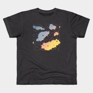 Swallows at sunset. Kids T-Shirt